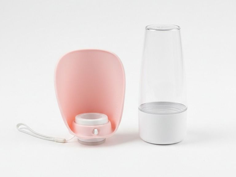 Bebedero y comedero portátil | Rose Nacre